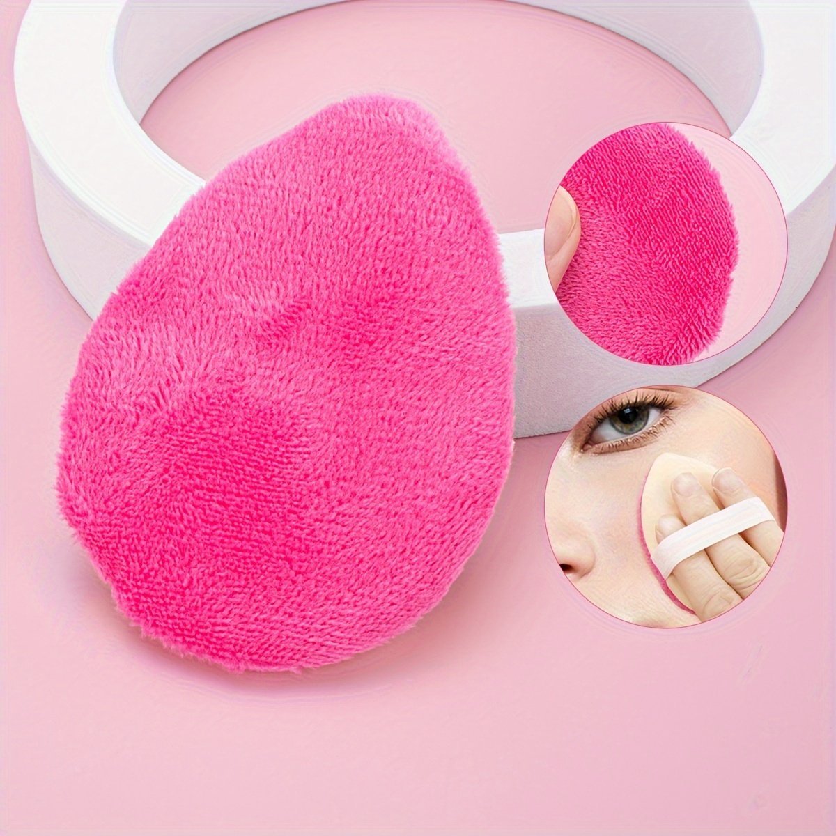 Latex-free double-sided powder puff for flawless makeup application